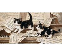 Paint by Numbers Adults Cat Painting by Numbers for Adults Interesting 40x120inch, DIY Color Oil Paintings Beginners Kit mit 3 Paintbrushes and Acrylic Paints, Home Room Wall Decor Gifts,-fu609u