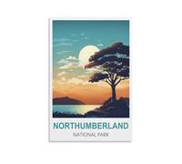 Paint by Numbers Adults Children Northumberland National Park England DIY Oil Painting, Christmas Gifts, Without Frame, Wall Art, Main Decoration 30x40cm