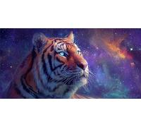 Paint by Numbers Adults Tiger Painting by Numbers for Adults Landscape 8x16inch, DIY Color Oil Paintings Beginners Kit mit 3 Paintbrushes and Acrylic Paints, Home Room Wall Decor Gifts,-fu593u
