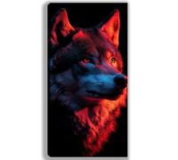 Paint by Numbers Adults Wolf Painting by Numbers for Adults Animal 40x120inch, DIY Oil Paintings Beginners Kit mit 3 Paintbrushes and Acrylic Paints, Home Room Wall Decor Gifts, Without Frame-fu345u