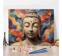 Paint by Numbers Adults Zen Paint by Numbers Kits Abstract DIY Color Oil Painting Acrylic Paints with 3 - Brushes Without Frame, Paint-by-Numbers for Home Decor, Christmas Decorations 40X120cm Y5-51