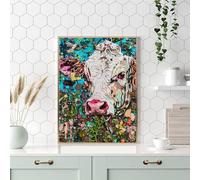 Paint by Numbers Animal Abstract Painting by Numbers for Adults with Frame, Paint by Number for Children Beginners, DIY Acrylic Pigment Drawing Paintwork Arts and Crafts for Room Decor 50x70cm J8-294