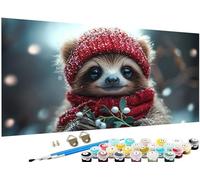 Paint by Numbers Animal Paint by Numbers for Adults Winter Pattern Large 80x160 inch, DIY Canvas Oil Paintings Hobbies for Adults Women Kit with Acrylic Pigment, Home Decor Gifts, Without Frame J3-864