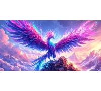Paint by Numbers Animal Phoenix, Paint by Numbers for Adults Beginners Kits, Large DIY Canvas Oil Painting Kit for Kids, With 3- Brushes and Acrylic Pigment, Home Decor Gifts (Frameless) 40x80cm L-315