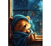 Paint by Numbers Animal Star Paint by Numbers for Adults, DIY Color Oil Painting Acrylic Paints, Adult Crafts Wrinkle Free Canvas Kit, Room Decor, Gifts for Women (Without Framed) 18x24in RZ8-214