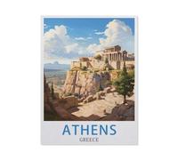 Paint by Numbers，Athens, Greece，Landscape Kit for Adults Beginner DIY Oil Painting(20x30cm-BQ65