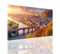 Paint by Numbers Autumn Paint by Numbers for Children 6-12 Easy DIY Paint-by-Numbers Kits, Adults Beginners Kids Acrylic Oil Painting Canvas Crafts for Room Decor, Gift for Women 40x60cm City 2y-785