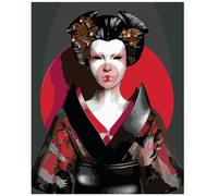 Paint by Numbers Beautiful Geisha,DIY Paint by Numbers Kits for Adults Kids,Canvas Oil Painting with Brushes and Acrylic Pigment Paint by Numbers Arts Craft for Home Wall Decor 26x30in,without Frame
