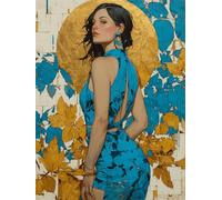 Paint by Numbers Beauty Girl Painting by Numbers for Adults, DIY Craft Art Paintings Kit, with 3- Paint Brushes e Acrylic Pigment, Hobbies for Adults Women, Christmas Decorations 50x70cm s0ji-101