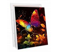 Paint by Numbers Butterfly Painting by Numbers for Adults, Flower Paint by Number Kits, DIY Canvas Oil Painting Kit for Kids with Brushes Acrylic Pigment Drawing for Home Decor Gifts 20x28 inch h-986
