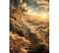 Paint by Numbers Castle Clouds Painting by Numbers for Adults with Frame, Paint by Number for Children Beginners, DIY Acrylic Pigment Drawing Paintwork Arts and Crafts for Room Decor 100x135cm J8-162