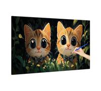 Paint by Numbers Cat, 180x80cm Large Paint by Numbers for Adults Cute Canvas Without Frame, DIY Arts and Crafts for Beginners, Color Oil Painting Paints on Canvas for Hobbies for Adults Women K-20