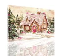 Paint by Numbers Christmas Paint by Numbers for Children 6-12 Easy DIY Paint-by-Numbers Kits, Adults Beginners Acrylic Oil Painting Canvas Art for Room Decor, Gift for Women 50x70cm Village 2y-914