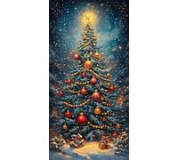 Paint by Numbers Christmas Tree Canvas for Painting 30x60cm x-361
