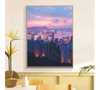 Paint by Numbers City Architecture Painting by Numbers for Adults, DIY Craft Art Painting Kit, with 3- Paint Brushes Acrylic Pigment, Hobbies for Adults Women, Halloween Decorations 60x80cm w6t-221