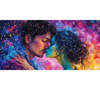 Paint by Numbers Color Couple, Paint by Numbers for Adults Beginners Kits, Large DIY Canvas Oil Painting Kit for Kids, with 3- Brushes and Acrylic Pigment, Home Decor Gifts (Frameless) 70x140cm L-418