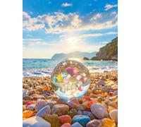 Paint by Numbers Colorful Stones Painting by Numbers for Adults with Frame, Paint by Number for Children Beginners, DIY Acrylic Pigment Drawing Paintwork Arts and Crafts for Room Decor 80x110cm J8-640