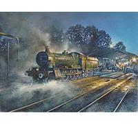 Paint by Numbers DIY Steam Train Retro Train with Brushes and Acrylic Pigment DIY Canvas Painting for Adults Beginner
