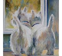Paint by Numbers DIY Westie Dog DIY Oil Painting by Numbers Kit Craft DIY Paint On Canvas Frameless Scenery