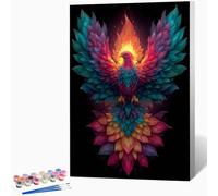 Paint by Numbers Eagle, Painting by Numbers for Adults Abstract, DIY Hand Painted Oil Painting Kit with 3 - Brushes and Acrylic Paint, Canvas Kits for Gifts Home Decor, Without Frame 28"x38" -WX251080