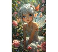 Paint by Numbers Fairy Elves DIY Painting On Canvas, Paintwork with Paintbrushes Acrylic Paints, Perfect for Paint by Numbers for Adults and Beginner for Home Wall Decor 16x24Inch (Frameless) v-509