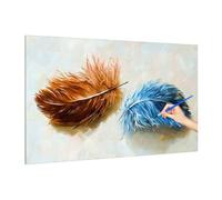 Paint by Numbers Feather, 70x30cm Large Paint by Numbers for Adults Modern Canvas Without Frame, Arts and Crafts for Beginners, Color Oil Painting Paints on Canvas for Hobbies for Adults Women A-55