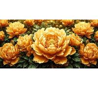 Paint by Numbers Flower Peony, Paint by Numbers for Adults Beginners Kits, Large DIY Canvas Oil Painting Kit for Kids, with 3- Brushes and Acrylic Pigment, Home Decor Gifts (Frameless) 70x140cm L-174