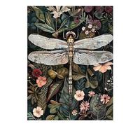 Paint by Numbers for Adult, Dragonfly Paint by Numbers Kit for Adults Beginners, DIY Dragonfly Acrylic Painting on Canvas for Home Wall Art Decor 12x16Inch