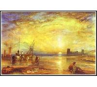 Paint by Numbers for Adult Flint Castle Painting by Joseph Mallord William Turner DIY Painting Paint by Numbers Kits On Canvas
