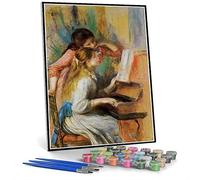 Paint by Numbers for Adult Girls At The Piano 1892 1 Painting by Auguste Renoir Paint by Number Kit On Canvas for Beginners