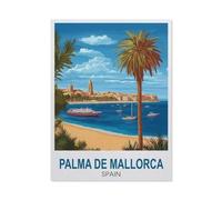 Paint by Numbers for Adult Girls,Palma De Mallorca Spain,Painting by Number for Adults DIY Digital Painting for Beginners Wall Decor Drawing Gift(30x40cm-FC72