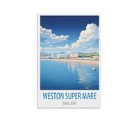 Paint by Numbers for Adult Girls Weston Super Mare Englands Easy Paint by Numbers for Beginner Craft for Home Wall Decor Drawing 30x40cm