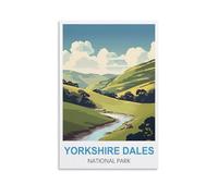Paint by Numbers for Adult Girls Yorkshire Dales National Park England Easy Paint by Numbers for Beginner Craft for Home Wall Decor Drawing 20x30cm