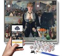 Paint by Numbers for Adult Kits A Bar At The Folies Bergere Painting by Edouard Manet Paint by Numbers Kit for Kids and Adults