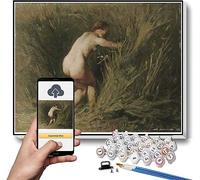 Paint by Numbers for Adult Kits Nymph in The Reeds Painting by Jean-Francois Millet Arts Craft for Home Wall Decor