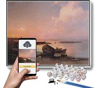 Paint by Numbers for Adult Kits Sea Shore in The Vicinity Oranienbaum Painting by Aleksey Savrasov DIY Oil Painting Paint by Number Kits