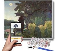 Paint by Numbers for Adult Kits The Snake Charmer Painting by Henri Rousseau Paint by Number Kit On Canvas for Beginners