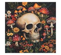 Paint by Numbers for Adult, Skull Paint by Numbers Kit for Adults Beginners, DIY Acrylic Painting on Canvas for Home Wall Art Decor 11.8x11.8Inch