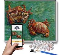 Paint by Numbers for Adult Two Crabs Painting by Vincent Van Gogh Arts Craft for Home Wall Decor 40X60CM