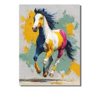 Paint by Numbers for Adults Abstract, DIY Painting Horse with Frame Paint by Numbers for Children Beginners, Oil Paintings Crafts Adults Hobbies for Women Gifts, Home Wall Decor 20x28in ZBSDK244