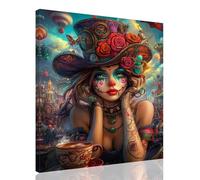 Paint by Numbers for Adults Abstract,Girl Painting by Numbers for Children,DIY Hand Painted Oil Painting Art Crafts,24X36Inch Wrinkle Free Canvas Kits for Room Decor,Gifts for Women(with Frame)kk-1044