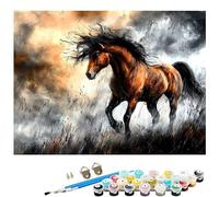 Paint by Numbers for Adults Abstract,Horse Painting by Number Kits,DIY Canvas Oil Painting Kit Hobbies for Adults Women with Brushes and Acrylic for Room Decor 28x40Inch/70x100cm Without Frame L8-596
