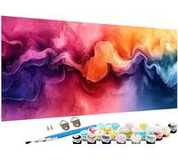 Paint by Numbers for Adults Abstract Paint by Numbers Cloud DIY Color Canvas Oil Paintings Creative Hobbies for Adults Kits with Brushes Acrylic Paint Home Decor Gifts, 100x200 inch No Frame J3-507