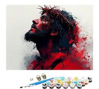 Paint by Numbers for Adults, Abstract Paint by Numbers, DIY Man Canvas Oil Painting Kit for Kids or Beginner with 3 Brushes Acrylic Pigment for Halloween Decorations Gifts 36x48in Without Frame L8-685