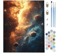 Paint by Numbers for Adults, Abstract Paint by Numbers, DIY Starry Sky Canvas Oil Painting Kit for Kids or Beginner with 3 Brushes Acrylic Pigment for Room Decor Gifts, Without Frame 36x48inch D1-945