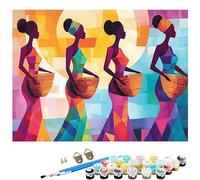 Paint by Numbers for Adults,Abstract Paint by Numbers,DIY Woman Canvas Oil Painting Kit for Kids or Beginner with 3 Brushes Acrylic Pigment for Halloween Decorations Gifts 28x40in Without Frame L8-613
