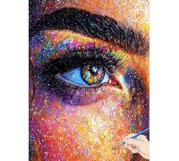 Paint by Numbers for Adults Abstract Paint by Numbers Eye for Children Beginners, DIY Acrylic Canvas Paintings Kits Hobbies for Adults Women for Halloween Decorations Gifts for Women 60x80cm M-97