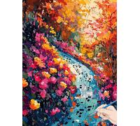Paint by Numbers for Adults Abstract Paint by Numbers Flowers for Children Beginners, DIY Acrylic Canvas Paintings Kits Hobbies for Adults Women for Halloween Decorations Gifts for Women 40x50cm F-34
