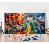 Paint by Numbers for Adults Abstract Paint by Numbers Kits Landscape, DIY Hobbies for Adults Women Painting Kits, Colorful Canvas Oil Painting Arts for Home Wall Decor Without Frame 70x140cm 7-QN33