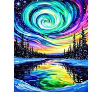 Paint by Numbers for Adults Abstract Paint by Numbers Winter, Easy Painting Kits for Adults Beginners, DIY Acrylic Pigment Drawing Paintwork Arts Craft Kits for Home Room Decor, Gifts 40x50cm 5-10